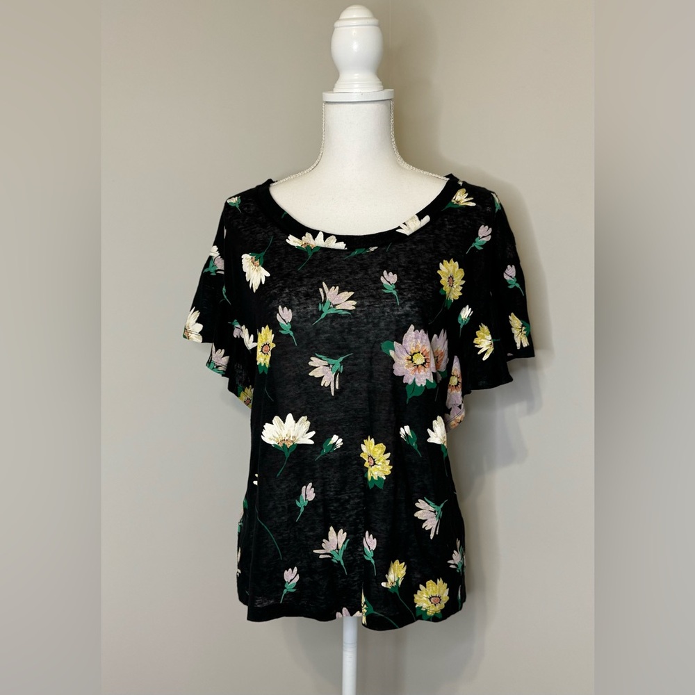 Loft Linen Flutter Sleeve Tee